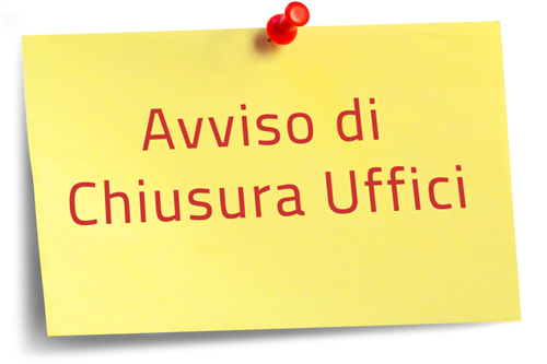 Chiusura uffici comunali dal 18 maggio al 22 maggio 2026